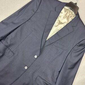 Trussini Blazer Guabello Super 130s Wool Italy Mens 52L Navy Blue